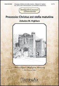 Processio : Christus est Stella Matutina SATB choral sheet music cover Thumbnail